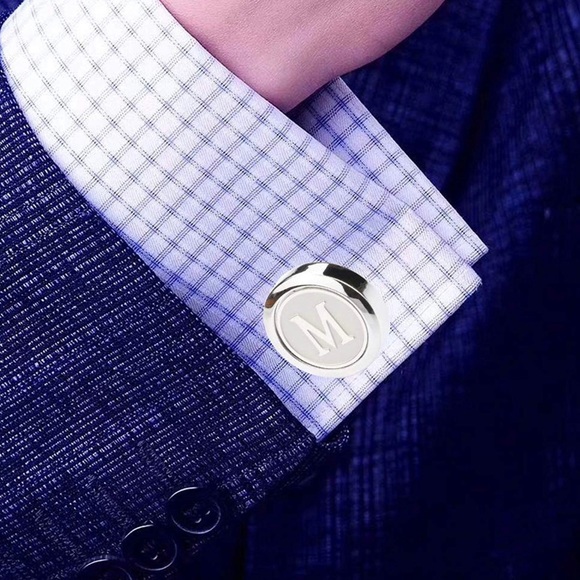 Mens Stainless Steel Cufflinks A-Z - Top Quality - Picture 2 of 6